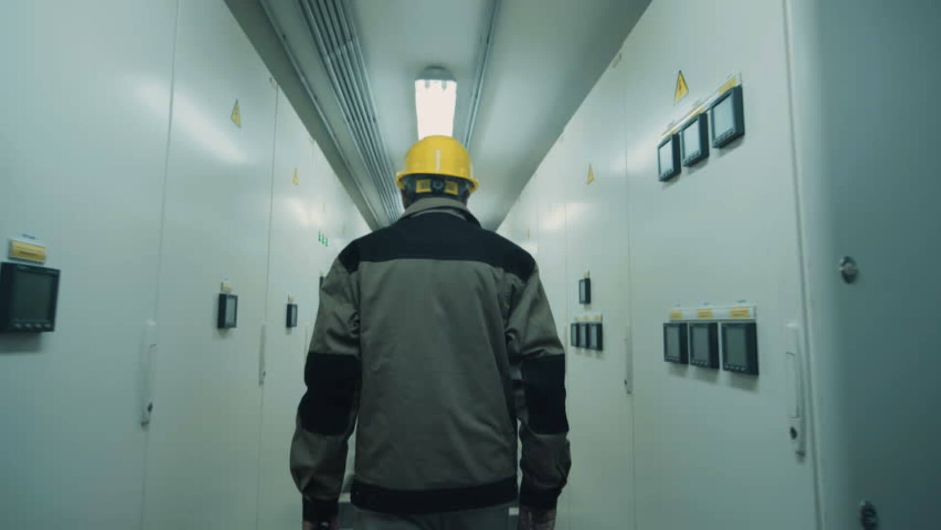 Engineer in a building