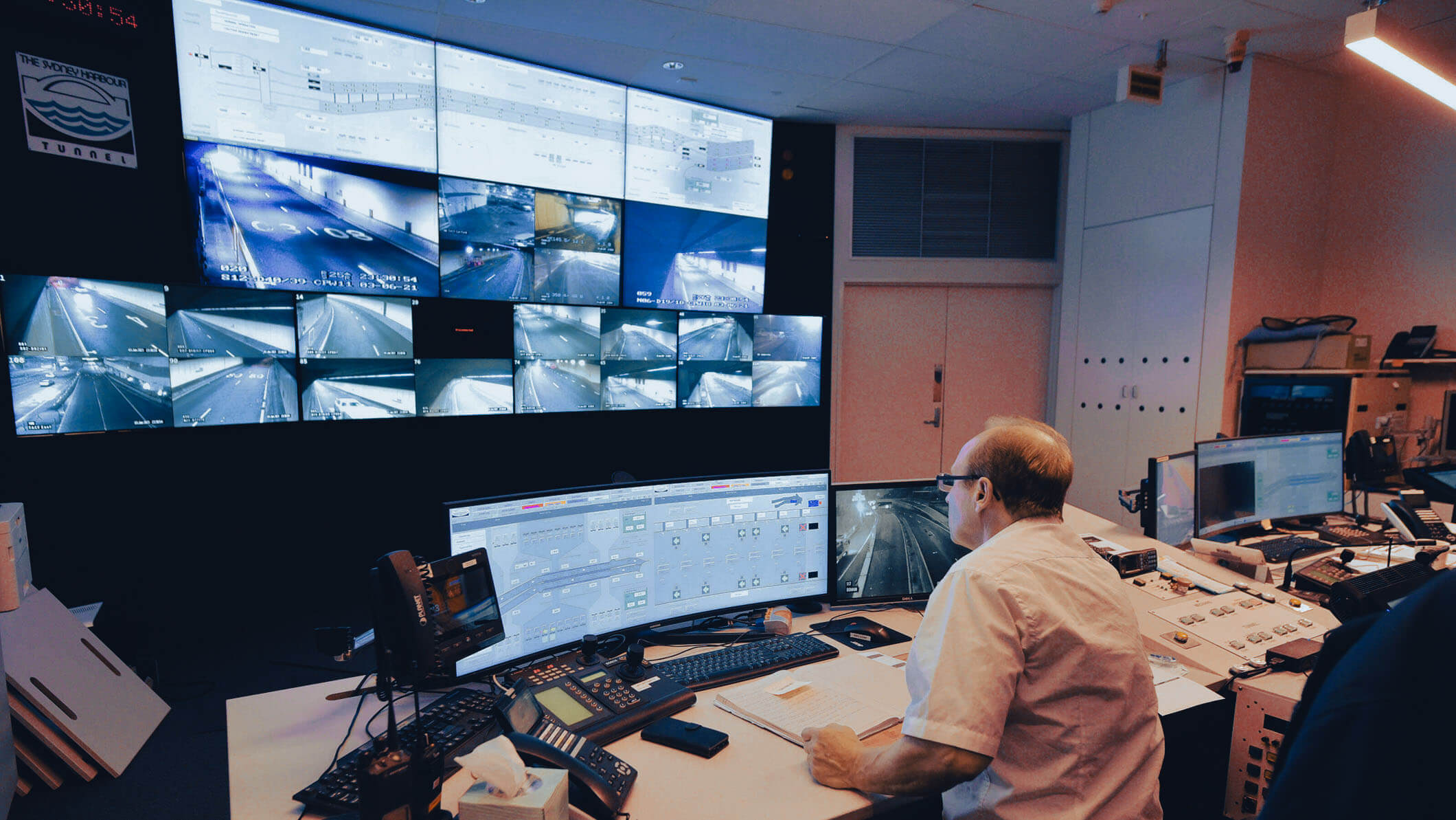 Monitoring CCTV command center